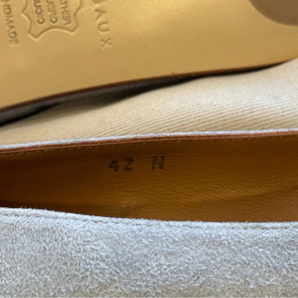 Margaux Light Gray Suede Flats - Picture 8 of 10